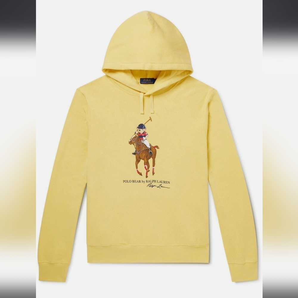 Ralph Lauren Yellow Hoodie with Polo Bear Design
